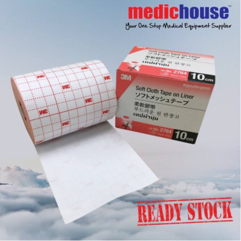 3M Soft Cloth Tape on Liner 10cm x 10m Medichouse